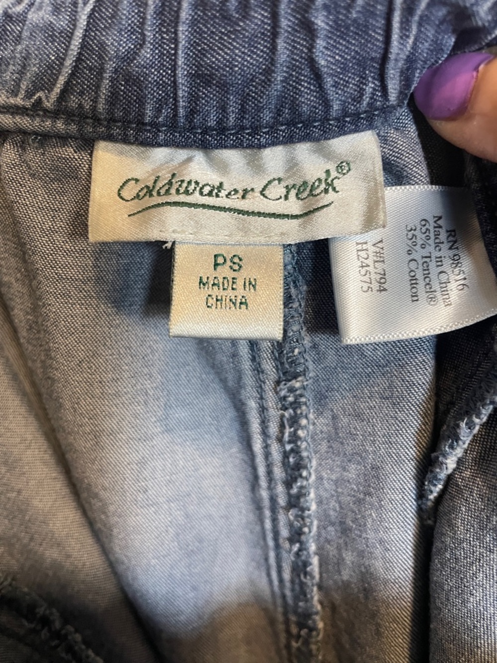 Coldwater Creek Denim A-Line Maxi Skirt in Dark Blue - Picture 5 of 6